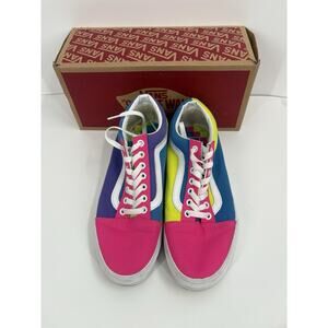VANS OFF THE WALL SKATEBOARD SHOES OLD SKOOL NEON BLOCKED Woman10 Men 8.5
